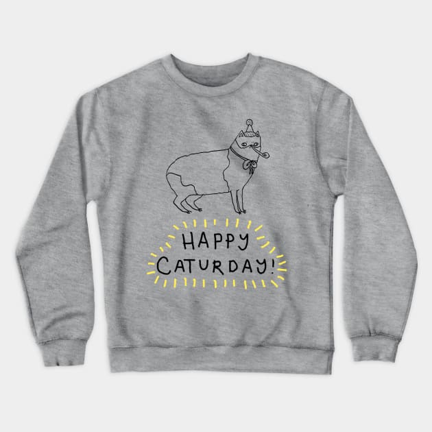 Caturday Crewneck Sweatshirt by Sophie Corrigan